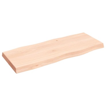 vidaXL Επιφάνεια Τραπεζιού 100x40x(2-6)cm Ακατέργαστο Μασίφ Ξύλο Δρυός 1 τεμ.