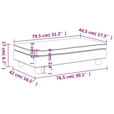 vidaXL Καναπές Παιδικός με Υποπόδιο Καφέ 100x50x30cm Βελούδινος 1 τεμ.