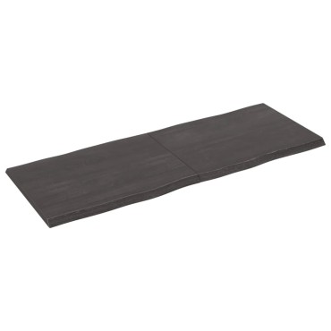 vidaXL Επιφ Τραπεζιού Αν Καφέ 160x60x(2-4)cm Ακατέργ. Μασίφ Ξύλο Δρυός