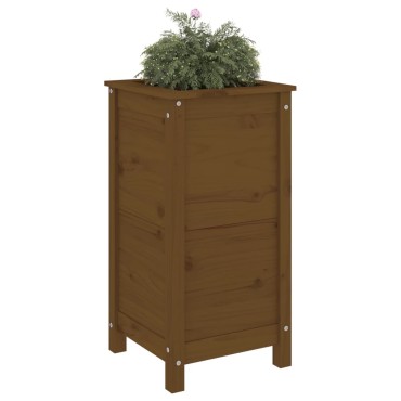 vidaXL Ζαρντινιέρα Μελί 40 x 40 x 78 εκ. από Μασίφ Ξύλο Πεύκου