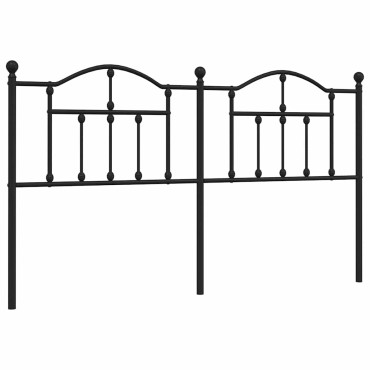 vidaXL Κεφαλάρι Μαύρο Μεταλλικό 187x3x97cm 1 τεμ.