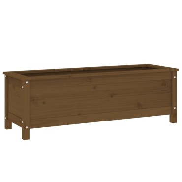 vidaXL Ζαρντινιέρα Υπερυψωμένη Μελί 119,5x40x39 εκ. από Μασίφ Πεύκο