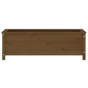 vidaXL Ζαρντινιέρα Υπερυψωμένη Μελί 119,5x40x39 εκ. από Μασίφ Πεύκο