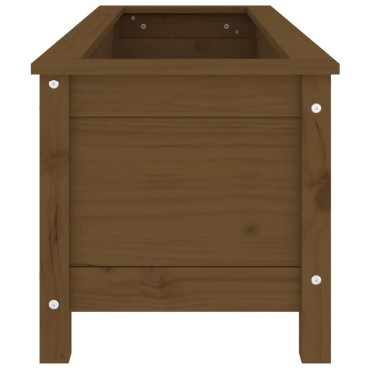 vidaXL Ζαρντινιέρα Υπερυψωμένη Μελί 119,5x40x39 εκ. από Μασίφ Πεύκο