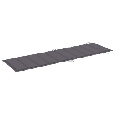 vidaXL Μαξιλάρι Ξαπλώστρας Ανθρακί 186x58x4cm από Ύφασμα Oxford