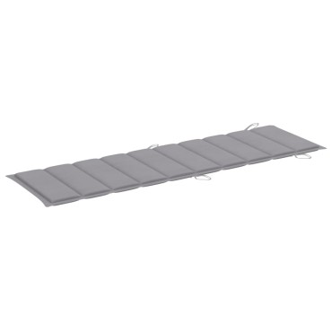 vidaXL Μαξιλάρι Ξαπλώστρας Γκρι 186x58x4cm από Ύφασμα Oxford