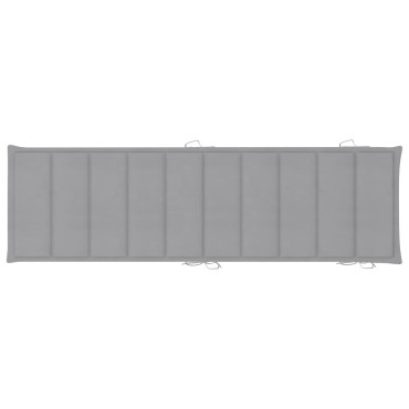 vidaXL Μαξιλάρι Ξαπλώστρας Γκρι 186x58x4cm από Ύφασμα Oxford
