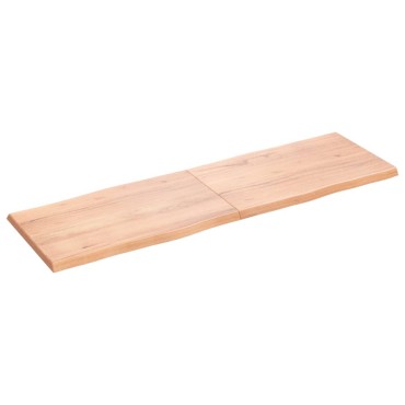vidaXL Επιφ Τραπεζιού Αν Καφέ 160x50x(2-4)cm Ακατέργ. Μασίφ Ξύλο Δρυός 1 τεμ.