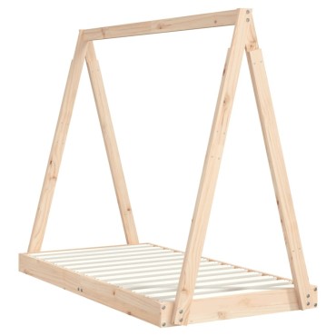 vidaXL Πλαίσιο Παιδικού Κρεβατιού 70x140cm από Μασίφ Ξύλο Πεύκου 1 τεμ. - Μονό