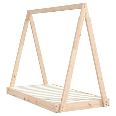 vidaXL Πλαίσιο Παιδικού Κρεβατιού 70x140cm από Μασίφ Ξύλο Πεύκου 1 τεμ. - Μονό