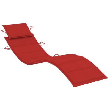 vidaXL Μαξιλάρι Ξαπλώστρας Κόκκινο 186x58x4cm από Ύφασμα Oxford