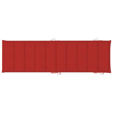vidaXL Μαξιλάρι Ξαπλώστρας Κόκκινο 186x58x4cm από Ύφασμα Oxford