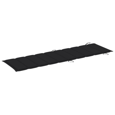 vidaXL Μαξιλάρι Ξαπλώστρας Μαύρο 186x58x4cm από Ύφασμα Oxford