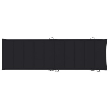 vidaXL Μαξιλάρι Ξαπλώστρας Μαύρο 186x58x4cm από Ύφασμα Oxford