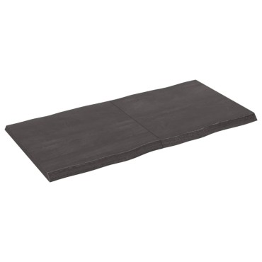 vidaXL Επιφ Τραπεζιού Αν Καφέ 120x60x(2-4)cm Ακατέργ. Μασίφ Ξύλο Δρυός 1 τεμ.