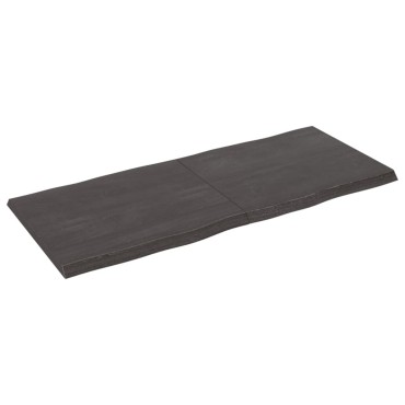 vidaXL Επιφ Τραπεζιού Αν Καφέ 140x60x(2-4)cm Ακατέργ. Μασίφ Ξύλο Δρυός 1 τεμ.