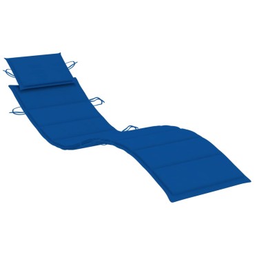vidaXL Μαξιλάρι Ξαπλώστρας Μπλε Ρουά 186x58x4cm από Ύφασμα Oxford
