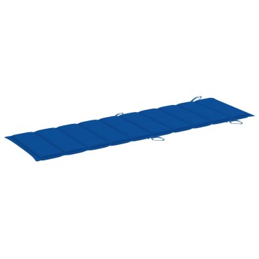 vidaXL Μαξιλάρι Ξαπλώστρας Μπλε Ρουά 186x58x4cm από Ύφασμα Oxford