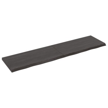 vidaXL Πάγκος Μπάνιου Σκούρο Καφέ 160x40x(2-4) εκ. Επεξεργ. Μασίφ Ξύλο