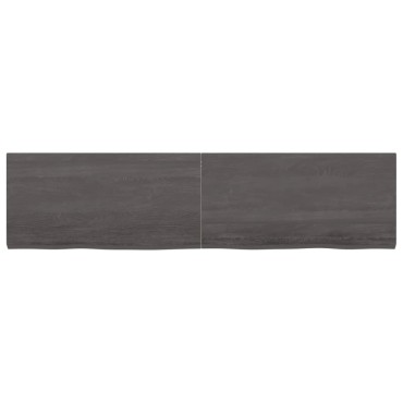 vidaXL Πάγκος Μπάνιου Σκούρο Καφέ 160x40x(2-4) εκ. Επεξεργ. Μασίφ Ξύλο