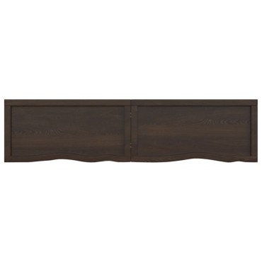 vidaXL Πάγκος Μπάνιου Σκούρο Καφέ 160x40x(2-4) εκ. Επεξεργ. Μασίφ Ξύλο