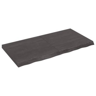 vidaXL Πάγκος Μπάνιου Σκούρο Καφέ 120x60x(2-6) εκ. Επεξεργ. Μασίφ Ξύλο