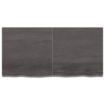 vidaXL Πάγκος Μπάνιου Σκούρο Καφέ 120x60x(2-6) εκ. Επεξεργ. Μασίφ Ξύλο