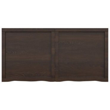 vidaXL Πάγκος Μπάνιου Σκούρο Καφέ 120x60x(2-6) εκ. Επεξεργ. Μασίφ Ξύλο