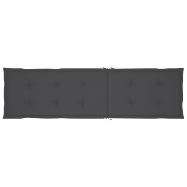 vidaXL Μαξιλάρι Ξαπλώστρας Ανθρακί (75+105)x50x4cm