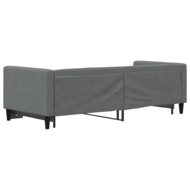 vidaXL Καναπές Κρεβάτι Συρόμενος Σκούρο Γκρι 80x200cm Υφασμάτινος 1 τεμ. - Μονό
