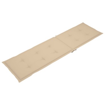 vidaXL Μαξιλάρι Σεζλόνγκ Μπεζ (75+105)x50x4cm