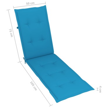 vidaXL Μαξιλάρι Σεζλόνγκ Μπλε (75+105)x50x4cm