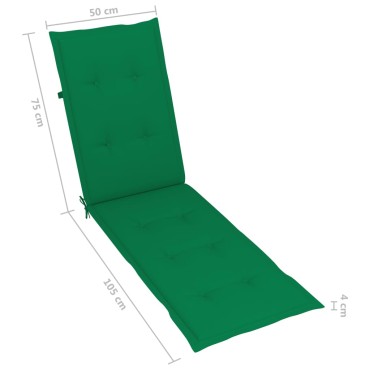 vidaXL Μαξιλάρι Σεζλόνγκ Πράσινο (75+105)x50x4cm