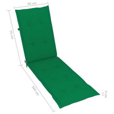 vidaXL Μαξιλάρι Σεζλόνγκ Πράσινο (75+105)x50x4cm