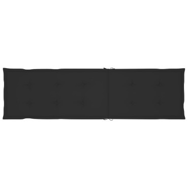 vidaXL Μαξιλάρι Σεζλόνγκ Μαύρο (75+105)x50x4cm