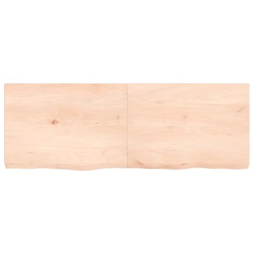 vidaXL Επιφάνεια Τραπεζιού 140x50x(2-6)cm Ακατέργαστο Μασίφ Ξύλο Δρυός 1 τεμ.