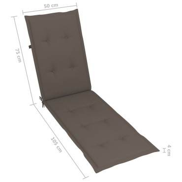 vidaXL Μαξιλάρι Σεζλόνγκ Taupe (75+105)x50x4cm