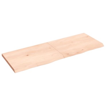 vidaXL Επιφάνεια Τραπεζιού 140x50x(2-4)cm Ακατέργαστο Μασίφ Ξύλο Δρυός 1 τεμ.