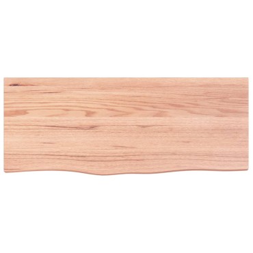 vidaXL Επιφ Τραπεζιού Αν Καφέ 100x40x(2-4)cm Επεξ. Μασίφ Ξύλο Δρυός 1 τεμ.