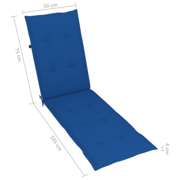 vidaXL Μαξιλάρι Σεζλόνγκ Μπλε Ρουά (75+105)x50x4cm