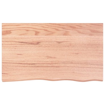 vidaXL Επιφ Τραπεζιού Αν Καφέ 100x60x(2-4)cm Επεξ. Μασίφ Ξύλο Δρυός 1 τεμ.