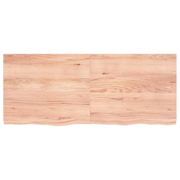 vidaXL Επιφ Τραπεζιού Αν Καφέ 120x50x(2-4)cm Επεξ. Μασίφ Ξύλο Δρυός 1 τεμ.