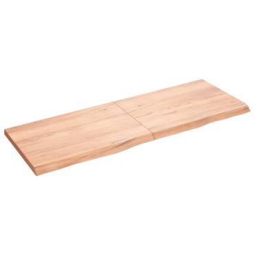 vidaXL Επιφ Τραπεζιού Αν Καφέ 140x50x(2-4)cm Επεξ. Μασίφ Ξύλο Δρυός 1 τεμ.