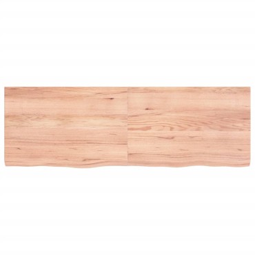vidaXL Επιφ Τραπεζιού Αν Καφέ 120x40x(2-4)cm Επεξ. Μασίφ Ξύλο Δρυός 1 τεμ.