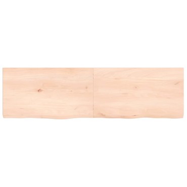 vidaXL Επιφάνεια Τραπεζιού 140x40x(2-4)cm Ακατέργαστο Μασίφ Ξύλο Δρυός 1 τεμ.