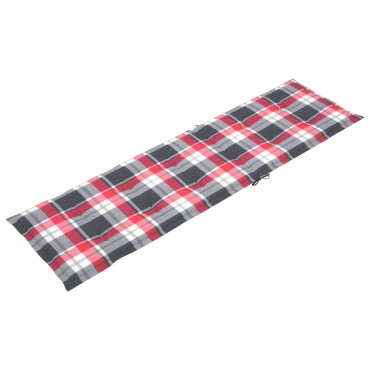 vidaXL Μαξιλάρι Σεζλόνγκ Κόκκινο Καρό (75+105)x50x4cm