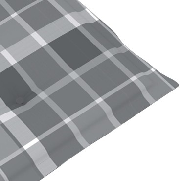 vidaXL Μαξιλάρι Σεζλόνγκ Γκρι Καρό (75+105)x50x4cm