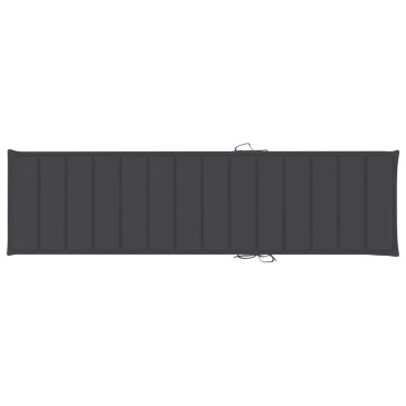 vidaXL Μαξιλάρι Ξαπλώστρας Ανθρακί 200x50x3cm από Ύφασμα Oxford