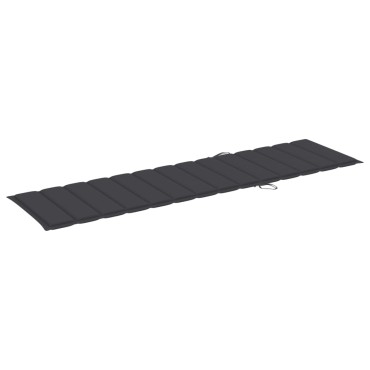 vidaXL Μαξιλάρι Ξαπλώστρας Ανθρακί 200x50x3cm από Ύφασμα Oxford