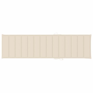 vidaXL Μαξιλάρι Ξαπλώστρας Κρεμ 200x50x3cm από Ύφασμα Oxford